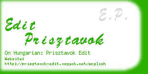 edit prisztavok business card